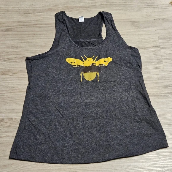 Women’s Dk. Grey Bee Tank Top - Sz XL - Picture 1 of 2